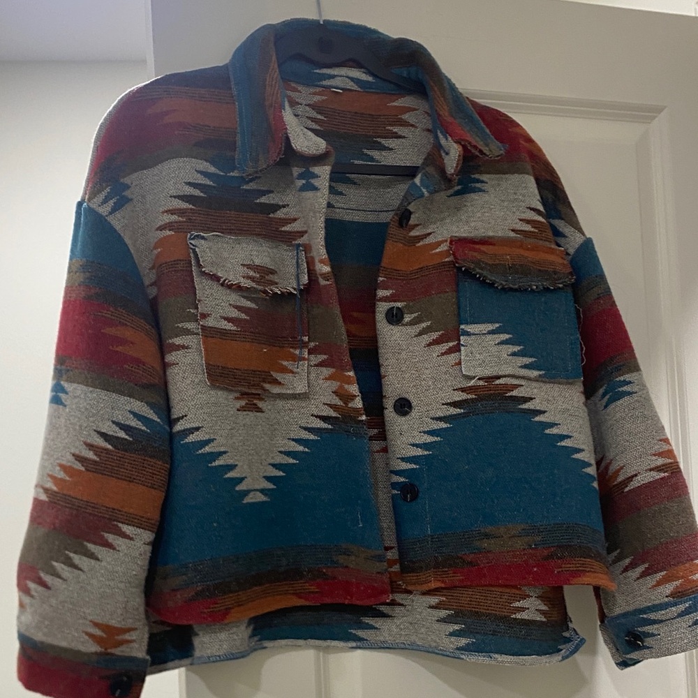 Source Unknown Multicolor Patterned Jacket